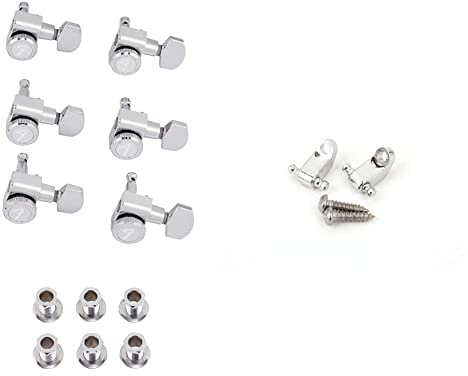 Fender Schaller Locking Mechaniken & FENSTRINGGUIDES String Guides Set%22American Standard chrom%22, 2 Stück