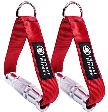 J Bryant Fitness-Widerstandsband-Griff, Kabelmaschinen-Befestigung für Seilzugmaschine, robuster Metall-D-Griff, Aluminiumlegierung, langlebig, Workout-Griff, Riemenscheibe, LAT-Pulldown-System