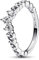 PANDORA Königlicher Wirbel Diadem-Ring aus Sterling Silber mit Zirkonia - kombinierbar mit Schmuck Moments Kollektion - Größe: 52