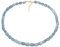 ELEDORO echter Blauer Opal Halskette Collier für Damen aus Silber 925 vergoldet Karabiner 48cm plus 5cm lang