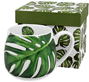 DUO FLORAL Fassbecher 430 ml MONSTERA New Bone China Porzellan