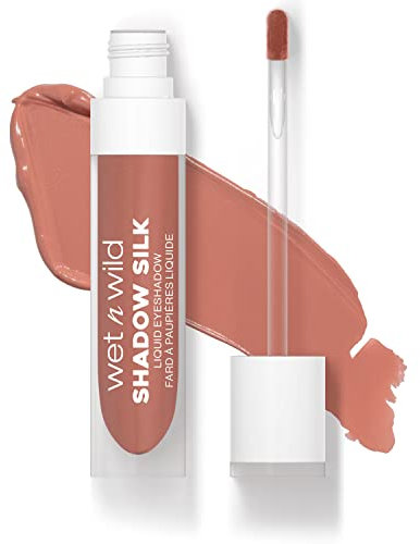 wet n wild Shadow Silk Liquid Eyeshadow, Hochpigmentierter Flüssig-Lidschatten mit Schimmerfinish, Schnell Trocknend, Einfaches Auftragen mit Stiftapplikator, Farbton Neutral Terra