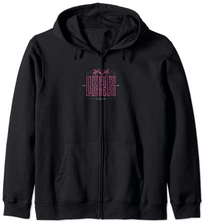 Los Angeles California Palm Trees Outline Zip Hoodie