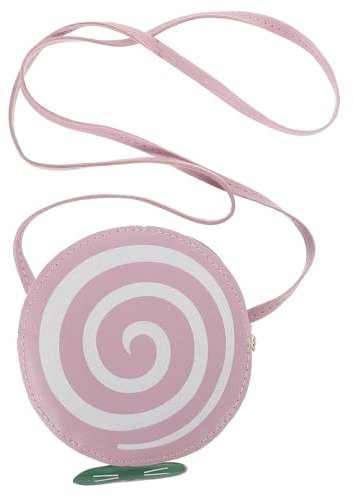 VALICLUD 1stück Pu Schultertasche Damen Lollipop Form Kleine Umhängetasche Aus Pu Leder Modische Rundtasche Für Mädchen Für Strand Party Einkaufen Alltag