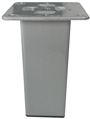 Furniture Legs Europe Möbelfuß vierkant grau Höhe 13 cm | Hohe Qualität Stahl