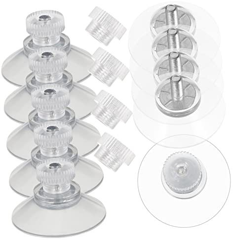 Cabilock 40pezzi Ganci Ventosa Trasparenti Impermeabili Foratura Per Appendere Asciugamani Chiavi e Decorazioni Bagno e Cucina