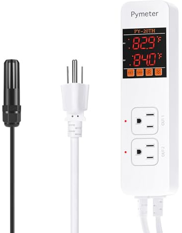 Pymeter Humidity and Temperature Controller Humidistat for Mushroom Greenhouse Humidifier Dehumidifier