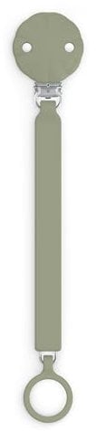Suavinex, Chupetero de Silicona, Broche Pinza con Cinta Plana de Silicona, Cadena Chupete para Bebés +0 Meses, Clip con Plaquita de Silicona, Broche para el Chupete Wonder, Hedge Green
