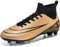 VTASQ Zapatillas de Fútbol Hombre Profesionales Atletismo Entrenamiento niños Spike Aire Libre Calzado de Fútbol Training Zapatos de Deporte Zapatillas de Fútbol Oro 40 EU