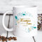 Wandtattoo-Loft Mutter Geschenk Tasse, Keramiktasse mit Blumenkranz & Schriftzug Nur die besten Mamas werden zur Oma befördert, 300 ml, gänzend – spülmaschinenfest, Kaffeetasse für Mama, Mama Tasse