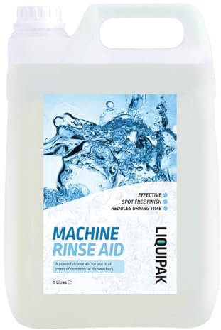 Liquipak Rinse Aid - Automatic Dishwasher & Glasswasher Rinse Aid, Spot Streak And Smear Preventer, For Dishes, Glassware, Cutlery 5L