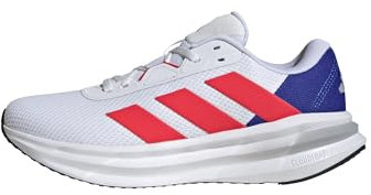 adidas Herren Galaxy 7 Running Shoes Laufschuhe, FTWR White/Lucid red/Lucid Blue, 43 1/3 EU
