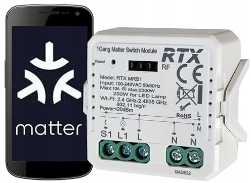 RTX Controller Relais 1 Kanal MATTER WiFi HomeKit Google Home Assistant Alexa