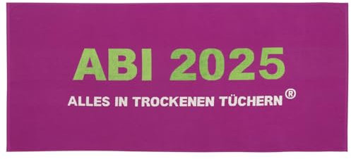 ABI 2025 Deep Magenta gewebt Abitur 75x180cm 100% Baumwolle Duschtuch Strandtuch