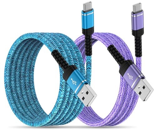 USB C Fast Charger Cable, 6FT+3FT C Type Cable Fast Charging Phone Charger Cable Lead for Samsung Galaxy A15 A16 A55 A35 A14 A54 A34 A05s A53 S25 S24 Ultra S23 S22 S21 S20 S10 S9, Google Pixel 9 8 7 6