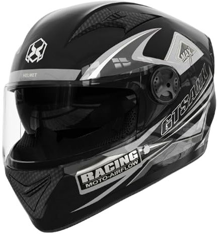Casco da motocross, da motocross, con doppia visiera, per adulti, uomini e donne, per moto, scooter, 54-61 cm