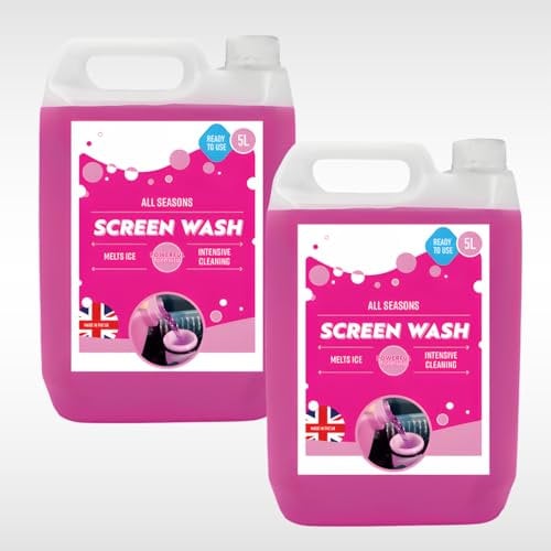 Dunnet Tools 10L Screen Wash For Cars Ready Mixed Winter Summer Easy To Use Traffic Film Remover Windscreen Washer Fluid With Antifreeze Effective To -5 Car Accessories Windshield Washer Fluid