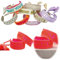 LS-LebenStil Exklusives Statement Armband Quasten besticktes Boho Canvas Webarmband (Karma Neon Pink Orange)