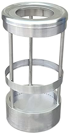 MPOPO Outdoor Garbage Can Stainless Steel Trash Can Creative Cylindrical Trash Can Storage Rack Commercial Trash Can (Without Inner Bucket) Recycling Bin