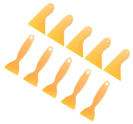 IWOWHERO 10pcs Trowel Mastic Glue Scraping Tools Diy Handcraft Makrolon Material for Evenly Apply Comfortable to Use