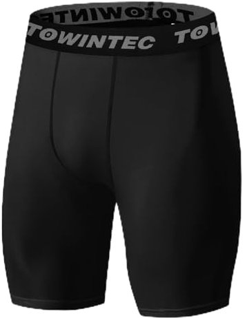 Towintec Mallas Cortas Running Hombre Pantalones Cortos de compresión Polainas Cortos de Transpirable Secado Rápido Mallas de Atletismo Base de compresión con Entrenamiento Deporte Fitness