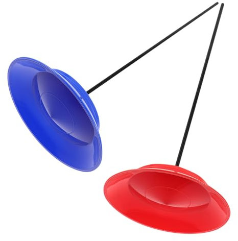 NAMOARLY 2 Set Di Giocattoli Per Bambini Bastoncini Da Giocoleria Con Piatti Rotanti Attrezzi Da Circo Piatto Per Trucchi Con Le Per Bambini E Adulti