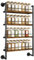 IBUYKE Spice Rack Wall Mount,4 Tier Hanging Seasoning Organizer,Large Spice Rack for Wall for up to 56 Jars,Spice Organization for Kitchen Cabinet,Spice Shelf for Kitchen,Bathroom,Pantry,Brown TLJ016H