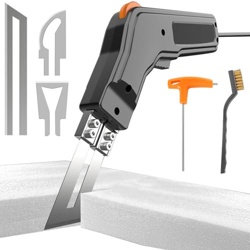 VexNook Cortador eléctrico de poliestireno de 300 W con 3 cuchillas de nicromo, cortador de calor eléctrico con 0-600 ℃, cortador de tela profesional para EPS, EPP, placas KT, EVA, PU, goma y tela