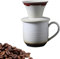 BTSAE Pour Over Cafetera con filtro de café de porcelana con taza, 620 ml/260 ml, jarra de café retro con filtro, juego manual de cafetera, apta para microondas (blanco, 260 ml)