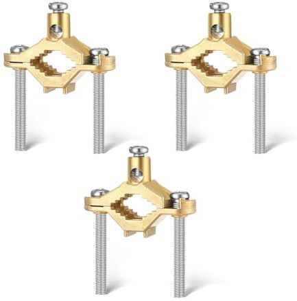 Heilanole 3 Morsetti per Terra In Lega di Rame per Collegare Gli Elettrodi di A Terra Ai Tubi di Rame per Collegare il Filo di A Terra al Tubo 'Acqua