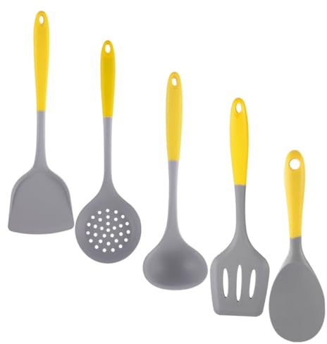 CLISPEED 1Juego Utensilios de Cocina de Silicona Mango Ergonómico para Cocinas Diarias Antiadherente y Seguro para Manos