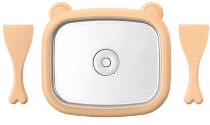 SZLIFE Sorbetière pour yaourt glacé pour enfants, en acier inoxydable, accessoires compacts et multifonctions, à faire soi-même, 25,9 x 20,8 x 3,6 cm, avec Couverture de Poussière