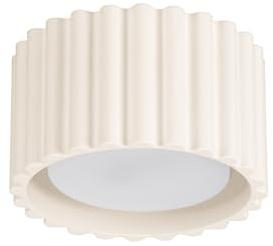 SOLLUX lighting Deckenlampe Deckenleuchte - Deckenstrahler Aluminium - 1 Flammig - LED Lampe Glühbirne - Beige Aura