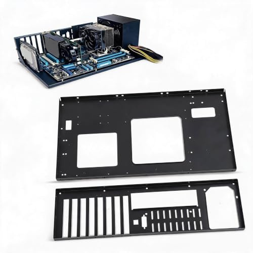SENECESLI Computer Open Case Rack, DIY Computer Open Chassis for ATX M ATX ITX Motherboard, Support X79 X99 Dual Servers Mainboard with Cable Routing Holes and Triangular Reinforced Plates