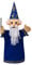 MUBRNO 22109A Zauberer Textilhandpuppe, Blau