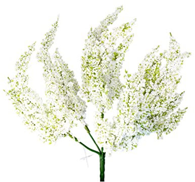 Trauer-Shop Weißer Erikabusch Kunstblume. Länge mit Stecker 30cm. 1 Stück X7