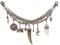 Alpenflüstern Trachten-Charivari Ludwig - Hochwertiger Herren-Trachtenschmuck mit Trophäen-Anhängern für die Lederhose, echtes Hirschhorn und Bergkristall, (antik-silber-farben) HCH008