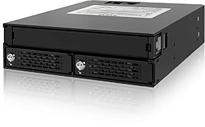Icy Dock 15 mm 1 Lüfter 4 cm 12 Gbit/s Schwarz Aluminium Metall 2x2.5 146x170x41.3mm 771g Black
