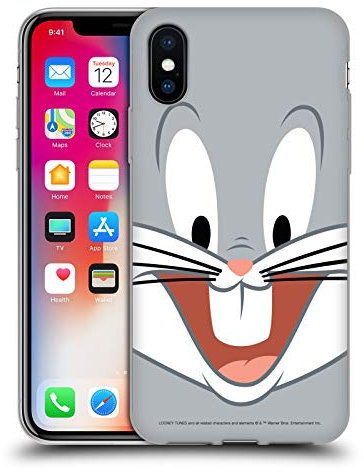 Head Case Designs Offizielle Looney Tunes Bugs Bunny Volles Gesicht Gel Handyhülle Hülle [Militärischer Schutzgrad] Kompatibel mit Apple iPhone X/iPhone XS