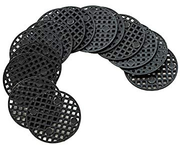 JIHUOO 100 Pieces Flower Pot Hole Mesh Pad Bottom Grid Mat Drainage Mesh Hole Screens Bonsai Pot Ventilation Gasket 4.5 cm