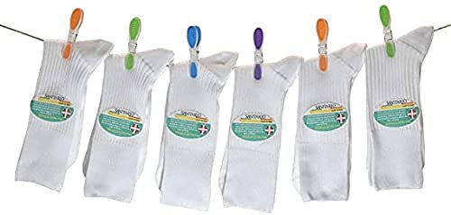 BESTCALZE - Confezione da 6 Paia Calze Uomo Sanitarie Cotone Filo di Scozia, Calzino Uomo Sanitario, Calza Uomo Senza Elastico Per la Circolazione e Diabetici, 100% Made in Italy