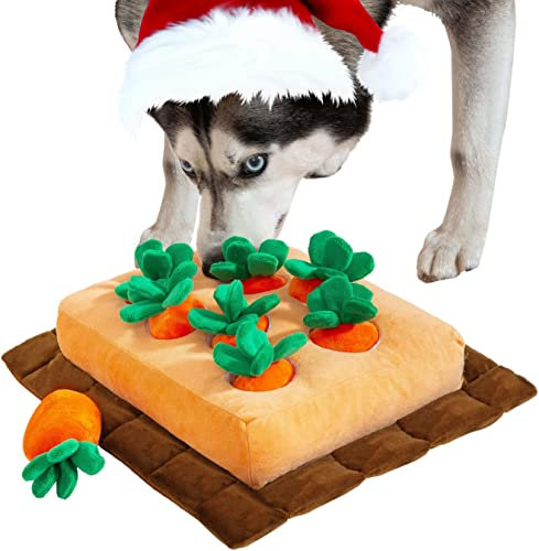 JOYELF Interaktives Plüsch Schnüffelteppich Hundespielzeug, Training und Nasenarbeit, Training und Verstecken von Leckereien, Intelligenz Hund Spielzeug