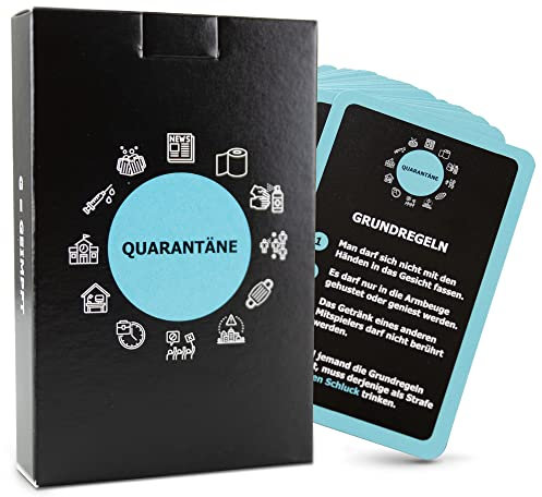QUARANTÄNE 2 - Die Offizielle Erweiterung - Spielbar ohne QUARANTÄNE | Partyspiele für Erwachsene | Saufspiele | Kartenspiel | Spieleabend | Scherzartikel | Alkohol Geschenke | Wichtelgeschenk