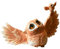Gemmia Miniatur Feengarten Eule Figurine- Fliegende Eule Statue