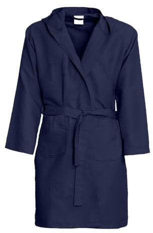 Dorian Home - Accappatoio Uomo e Donna in Microfibra Anallergico, Morbido, Leggero, Salvaspazio, Assorbente a Rapida Asciugatura con Cappuccio, Tasche, Cintura a Passanti e Gancio, Lavabile (no Stiro)