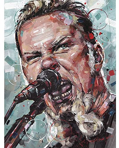 Kunstdruck auf Leinwand, James Hetfield, Metallica, 40 x 60 cm