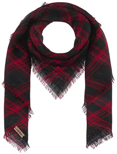 Stetson Shadow Plaid Schal Wollschal Karoschal Herrenschal Damenschal Damen/Herren - Winter Herbst-Winter - One Size schwarz-rot