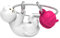 METALMORPHOSE - Porte-clés Chat blanc & sa pelote de laine - MTM189-01