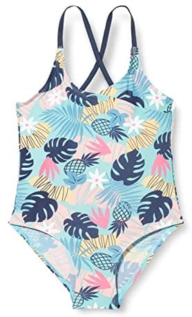 Playshoes UV-Schutz Badeanzug Mädchen Schwimmanzug Badebekleidung, Tropisch, 110/116
