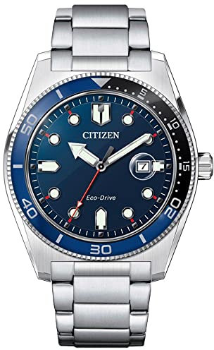 CITIZEN Herren Eco-Drive Solar Armbanduhr aus Edelstahl mit Edelstahl Band - AW1761-89L